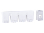 Toothbrush organiser cups toothpaste dispenser