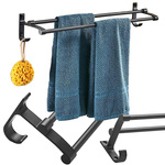 Towel rail bathroom towel holder double wall hook dryer