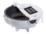 Vegetable slicer with strainer bowl