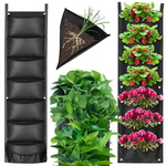 Vertical plant bag hanging felt 7 pockets for seedlings decoration