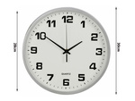 Wall clock large non-touching silent 30 cm round second hand