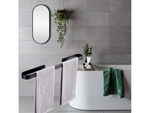 Wall-mounted metal bathroom towel rail