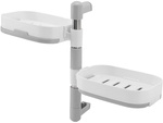 Wall-mounted soap dish towel rail with suction cups