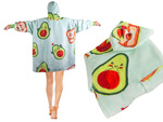 Warm avocado sweatshirt oversize blanket xxl 2in1 thick faux fur soft with hood