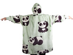 Warm panda sweatshirt oversize blanket xxl 2in1 thick fur soft with hood