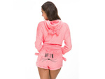 Warm women's pyjamas two-piece with hood soft plush short xl