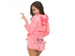 Warm women's pyjamas two-piece with hood soft plush short xl