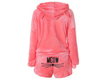 Warm women's pyjamas two-piece with hood soft plush short xl