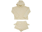 Warm women's pyjamas two-piece with hood soft plush short xl