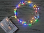 Wire lights 100 leds with batteries 10m multicolour