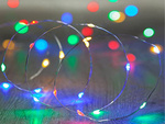 Wire lights 100 leds with batteries 10m multicolour