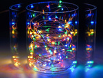 Wire lights 100 leds with batteries 10m multicolour