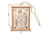 Wooden hanging christmas tree lantern lighting christmas decoration snowman