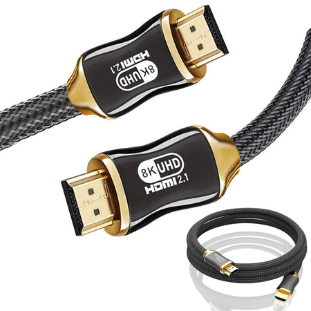 Hdmi 2.1 video kaabel ultra high speed 8k 60hz 4k 120hz hq gold 3m