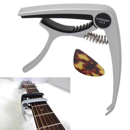 Klassikaline kitarr capodaster metal + pick