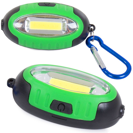 Mini latarka brelok led cob uv lampka do plecaka