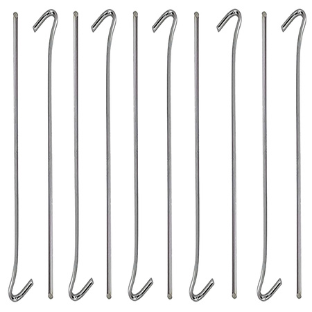 Tent piles anchor pigs steel 31cm 10pcs hook &amp; loop pins