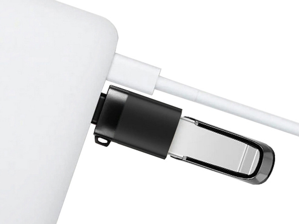 Adapter usb-c ja usb 3.0 otg tahkele küljele