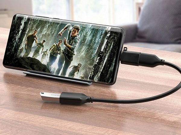 Adapter usb-c ja usb 3.0 otg tahkele küljele