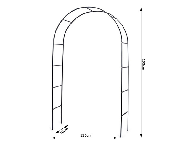 Aia pergola lillede tugi ronitaimede kaarele rooside jaoks ploomi metallist