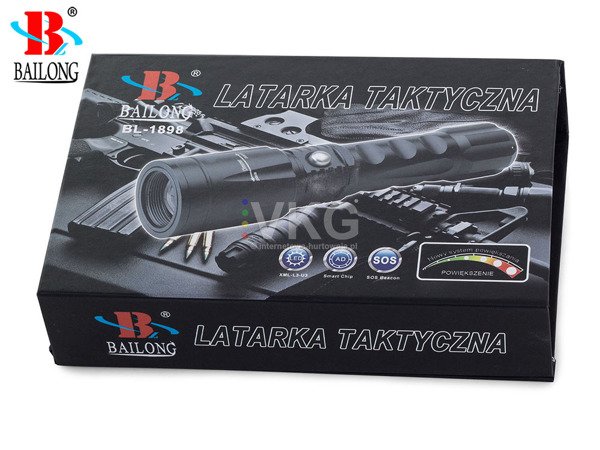 Bailong latarka taktyczna led cree zoom xm-l3-u3 1898