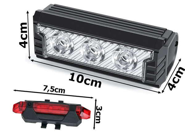 Jalgratta led valgus ees tagumine usb aku juhtraua komplekt