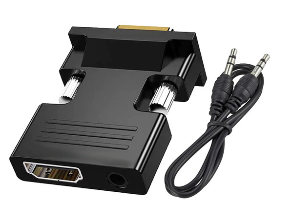 Konverter adapter hdmi-st vga d-sub audioks