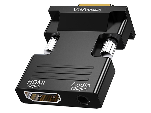 Konverter adapter hdmi-st vga d-sub audioks