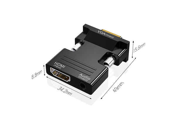 Konverter adapter hdmi-st vga d-sub audioks