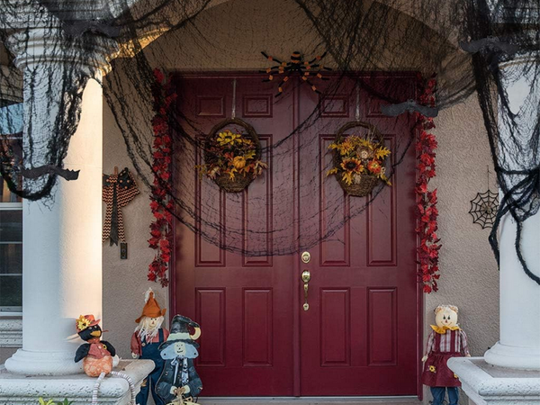 Kunstlik suur must ämblikuvõrk halloween dekoratsioon 2 tk.