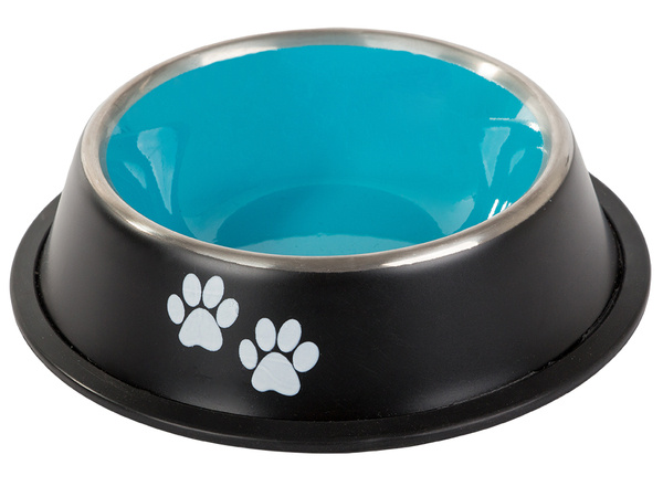 Metal dog bowl anti-slip gum 150ml