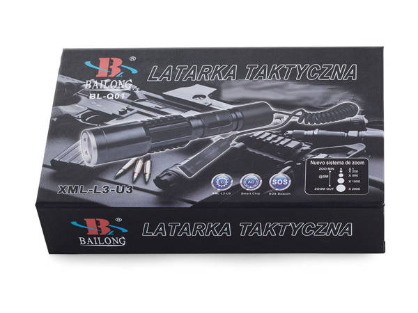 Taktikaline bailong usb led cree xm-l3-u3 taskulamp