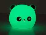 Laste öövalgusti panda rgb led puldiga usb kaugjuhtimispult