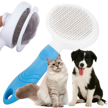 Brosse à poils autonettoyante pour chiens chats