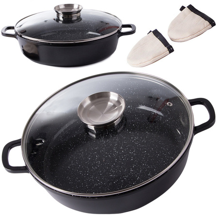 Casserole avec couvercle 5.7l induction aroma