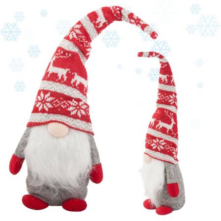 Christmas GHOST Gnome gris avec barbe de sapin de Noël 48cm Soft