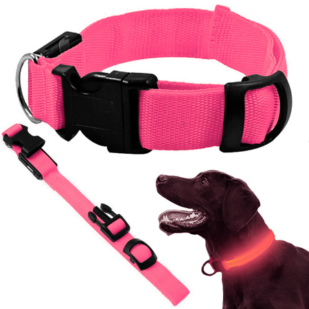 Collier d'éclairage led pour chiens et chats adjustable 59cm