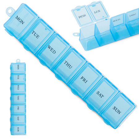 Conteneur de médicaments cassette hebdomadaire de médicaments organisateur de suppléments 7 jours