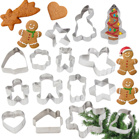 Emporte-pièces pour pain d'épice biscuits de noël 15 pcs. A cuire