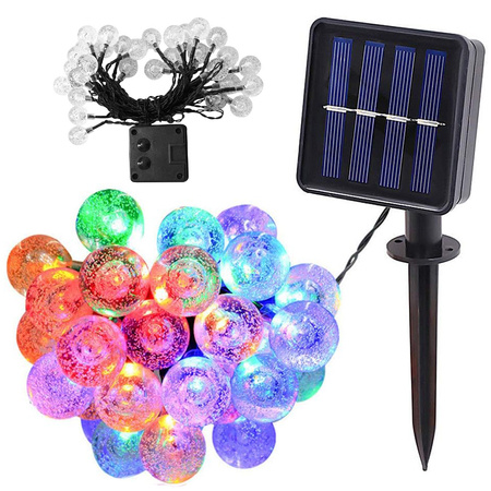 Guirlande lumineuse 40 led solaire multicolore