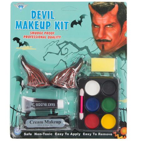 Kit de maquillage visage diable maquillage halloween cornes déguisement