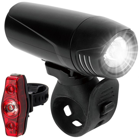 Kit lumière vélo avant + arrière led pour guidon vélo fort