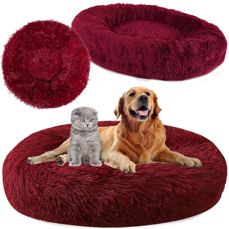 Lit pour chien pelucheux lit pour chat coussin doux lit pour canapé 80cm