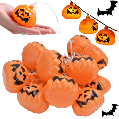 Lumières 10 led hanging pumpkins halloween 200cm glowing decoration pumpkin decoration