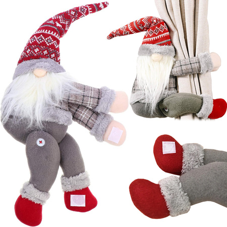 Père noël gnome gnome boucle de rideau velcro