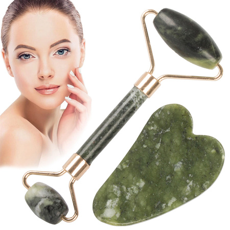 Rouleau de massage facial en jade plaque de rouleau