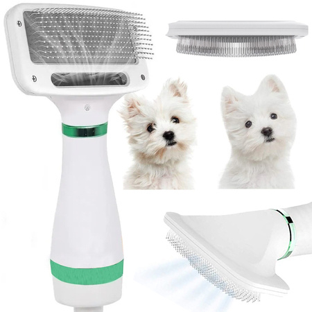 Sèche-cheveux brosse peigne 2in1 pour chien animaux de compagnie