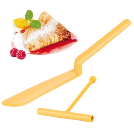 Spatule à crêpes avec rouleau à pâtisserie pour les omelettes aux crêpes