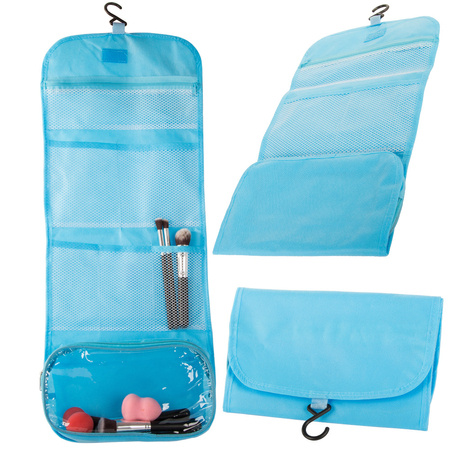 Vanity case pliable organiseur de salle de bain avec cintre