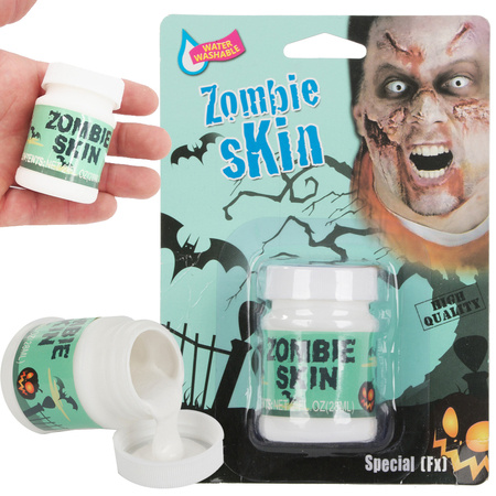 Zoombie skin makeup for halloween to paint scars wounds makeup skin